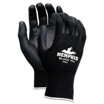 MCR™ Safety Economy Pu Coated Work Gloves, Black, Large, 1 Dozen freeshipping - TVN Wholesale